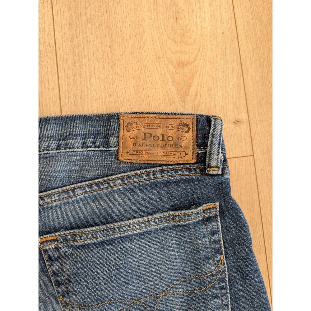 Polo Ralph Lauren Mens 36x30 (38x30) Straight leg Blue Jeans 165/92B Denim - Picture 9 of 14